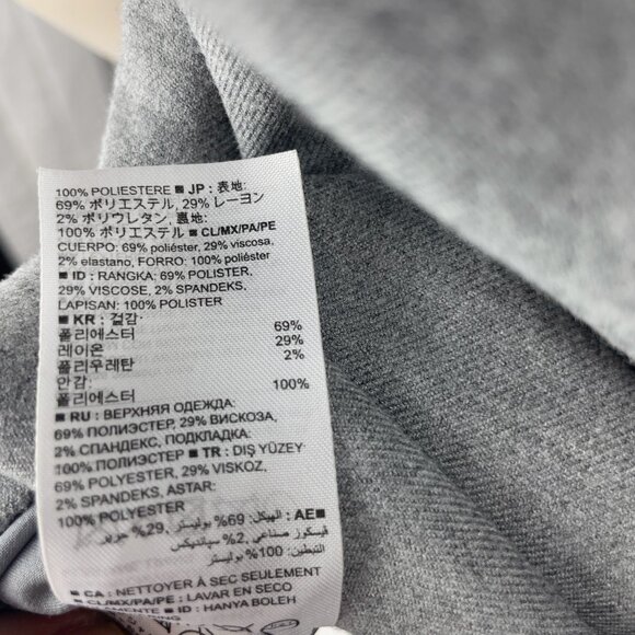 BANANA REPUBLIC Bow Back Gray Suiting Top Short Sleeve Lining Office sz Medium - Picture 6 of 7